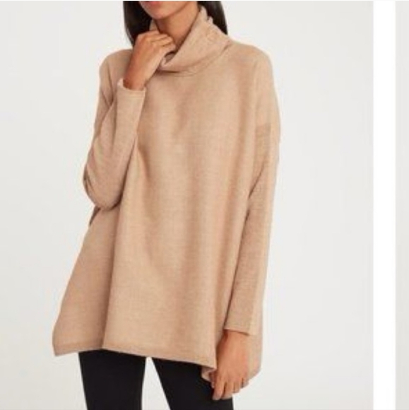 Cuyana Baby Alpaca Oversized Turtleneck Cowl Neck Sweater Size M/L - Picture 3 of 6